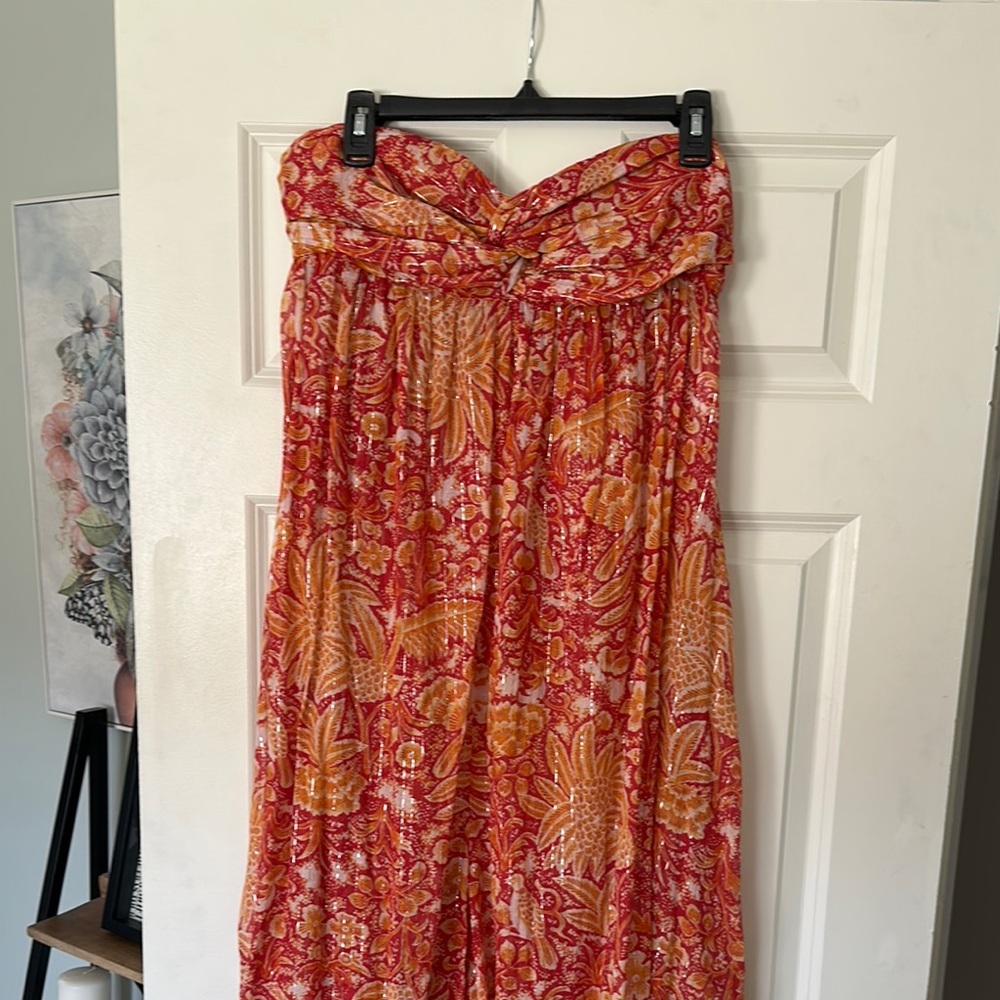 Floral Red and Orange Woman’s jumpsuit